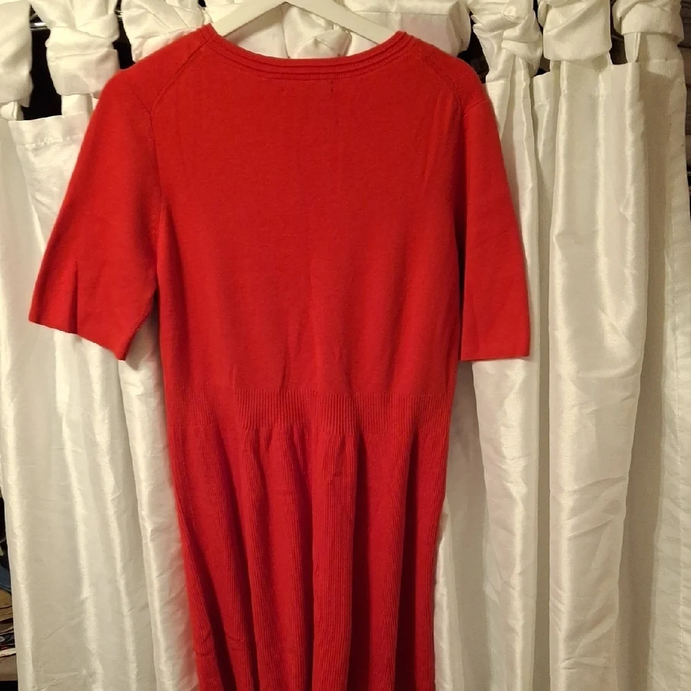 Banana Republic Vibrant Red Knit Sweater Dress XL - Picture 5 of 7